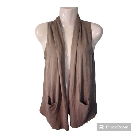 Banana Republic open sleeveless cardigan / topper with pockets - Picture 1 of 10